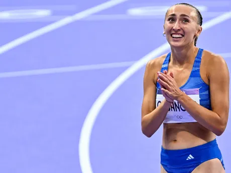 Gabriela Gajanová po semifinálovom behu na 800 metrov na OH v Paríži 2024.