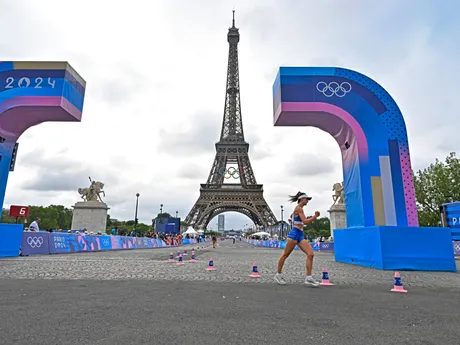 Slovenská reprezentantka Hana Burzalová v mix maratónskej štafete v chôdzi. 