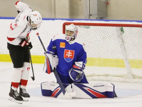 Momentka zo zápasu Slovensko - Švajčiarsko na Hlinka Gretzky Cupe 2024.