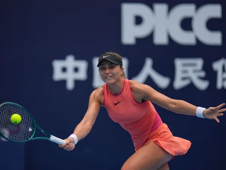 Paula Badosová v zápase 3. kola turnaja WTA Peking