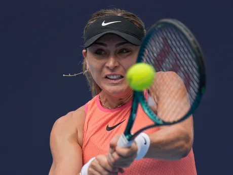 Paula Badosová v zápase 3. kola turnaja WTA Peking