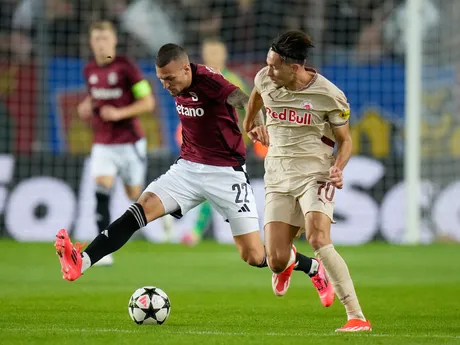 Lukáš Haraslín v zápase 1. kola Ligy majstrov AC Sparta Praha - Red Bull Salzburg.