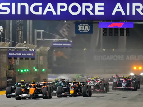 Lando Norris počas Veľkej ceny Singapuru. 