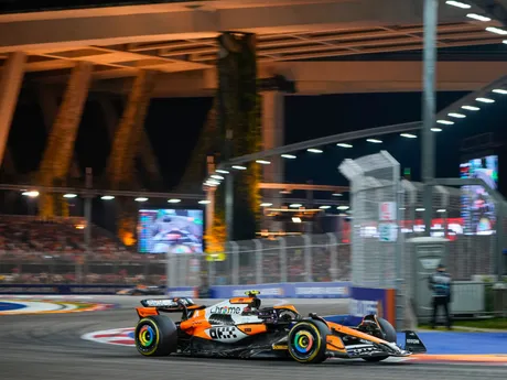 Lando Norris počas Veľkej ceny Singapuru. 