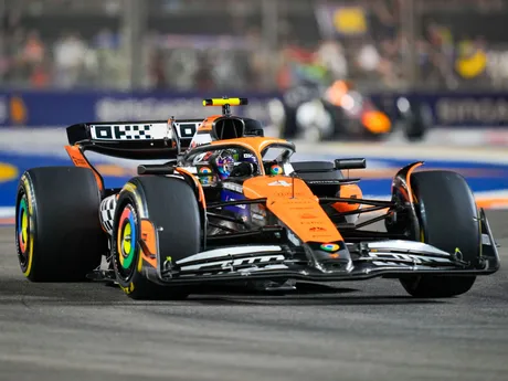 Lando Norris počas Veľkej ceny Singapuru. 