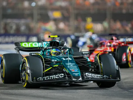 Fernando Alonso počas Veľkej ceny Singapuru. 