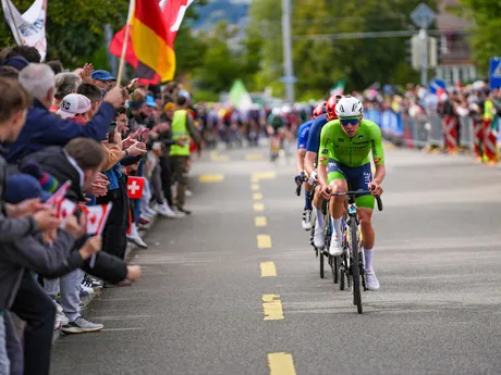 Tadej Pogačar na MS v cestnej cyklistike 2024.