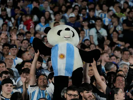 Fanúšikovia Argentíny v zápase kvalifikácie na MS 2026 Argentína - Bolívia.