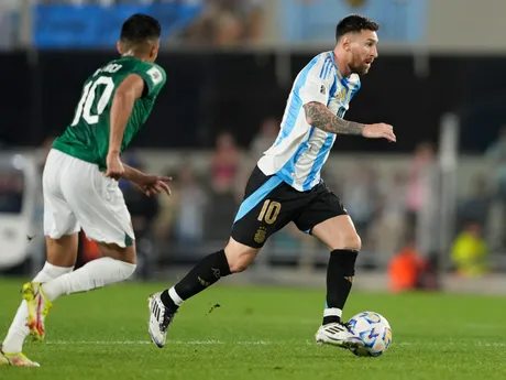 Lionel Messi v zápase kvalifikácie na MS 2026 Argentína - Bolívia.