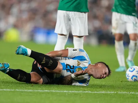 Lautaro Martinez v zápase kvalifikácie na MS 2026 Argentína - Bolívia.