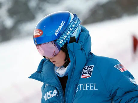 Američanka Mikaela Shiffrinová pred 1. kolo obrovského slalomu v rakúskom stredisku Sölden.