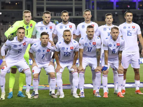 Slovenskí futbalisti pred zápasom Azerbajdžan - Slovensko v skupine 1 C-divízie Ligy národov.