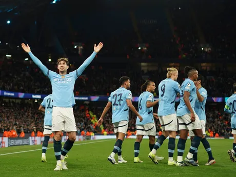 John Stones oslavuje gól v zápase 3. kola Ligy majstrov Manchester City - Sparta Praha.