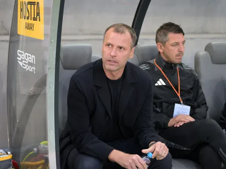 Tréner Ružomberka Ondřej Smetana počas zápasu 10. kola futbalovej Niké ligy FC Košice - MFK Ružomberok.