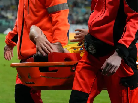  Oleksii Hutsuliak v zápase Ligy národov Ukrajina - Česko. 