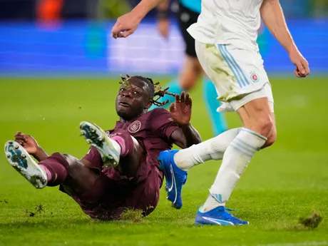 Jérémy Doku počas zápasu Slovan Bratislava - Manchester City v 2. kole ligovej fázy Ligy majstrov.