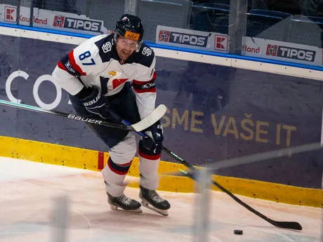 Na snímke Jonas Peter Ahnelöv (Slovan) počas predohrávky 20. kola Tipos extraligy HC Slovan Bratislava - HK Nitra.