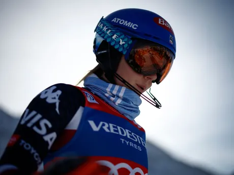 Mikaela Shiffrinová pred slalomom v rakúskom stredisku Gurgl 2024.