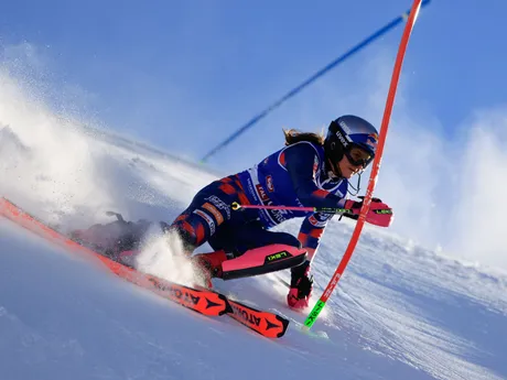 Zrinka Ljutičová počas 1. kola slalomu v rakúskom stredisku Gurgl 2024.