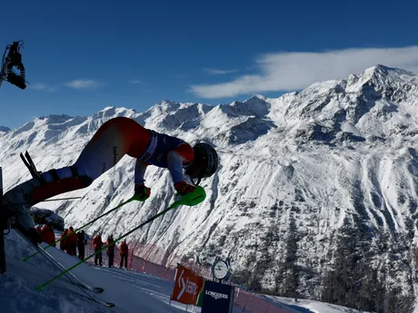 Camille Rastová počas 1. kola slalomu v rakúskom stredisku Gurgl 2024.