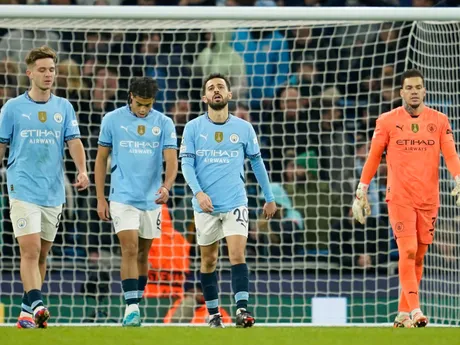 Bernardo Silva počas zápasu Ligy majstrov Manchester City - Feyenoord Rotterdam. 