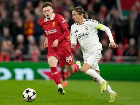 Fotka zo zápasu Liverpool FC - Real Madrid v 5. kole ligovej fázy Ligy majstrov.