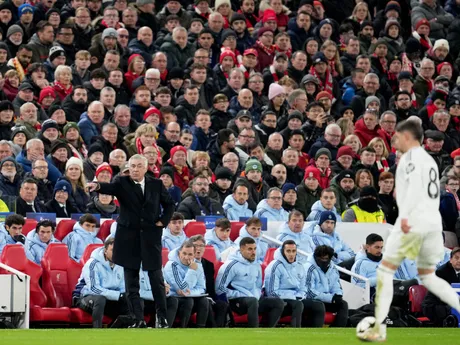 Fotka zo zápasu Liverpool FC - Real Madrid v 5. kole ligovej fázy Ligy majstrov.