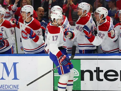 Momentka zo zápasu Buffalo Sabres - Montreal Canadiens v NHL.