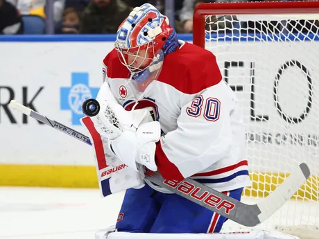 Momentka zo zápasu Buffalo Sabres - Montreal Canadiens v NHL.