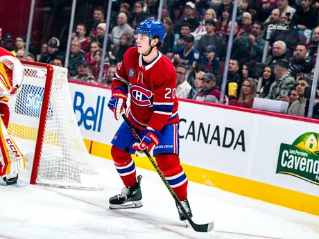 Juraj Slafkovský v zápase Montreal - Calgary