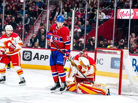 Juraj Slafkovský v zápase Montreal - Calgary