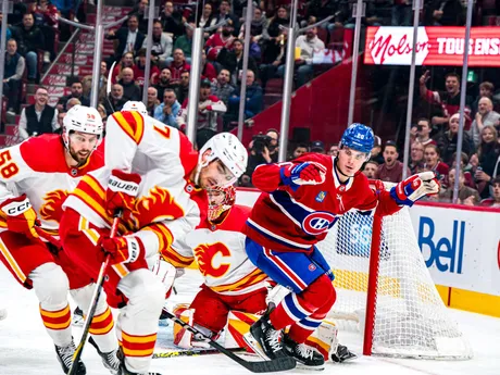 Juraj Slafkovský v zápase Montreal - Calgary