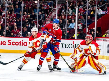 Juraj Slafkovský v zápase Montreal - Calgary