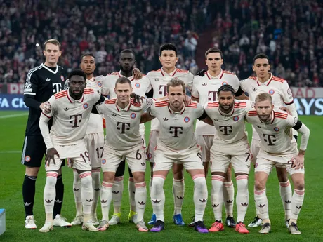 Futbalisti Bayernu Mníchov pred zápasom Ligy majstrov: Bayern Mníchov - Benfica Lisabon.