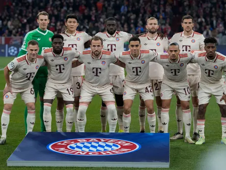 Hráči Bayernu Mníchov počas zápasu Ligy majstrov Bayern Mníchov - Paríž St. Germain. 