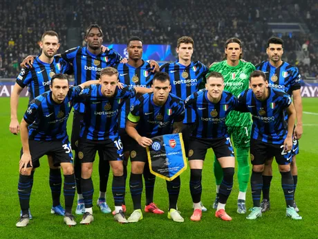 Futbalisti Interu pred zápasom Ligy majstrov: Inter Miláno - Arsenal FC.