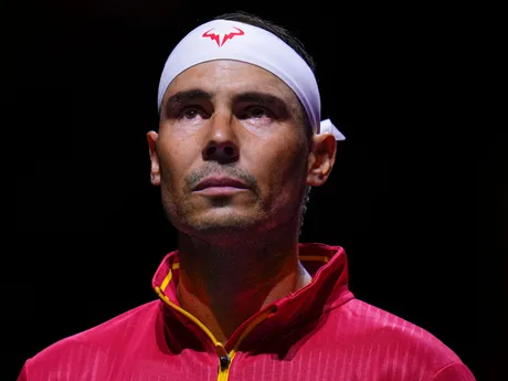 Rafael Nadal počas zápasu Davisovho pohára proti Boticovi Van De Zandschulpovi. 