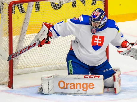 Stanislav Škovránek (Slovensko) počas Vianočného Kaufland Cupu v hokeji Slovensko - Lotyšsko.