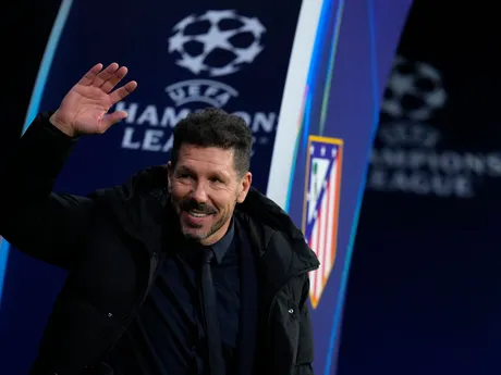 Tréner Atlética Madrid Diego Simeone pred zápasom 6. kola ligovej fázy Ligy majstrov Atlético Madrid - Slovan Bratislava.