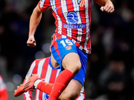 Julian Alvarez (Atlético) sa raduje zo strelenia gólu v zápase 6. kola ligovej fázy Ligy majstrov Atlético Madrid - Slovan Bratislava.