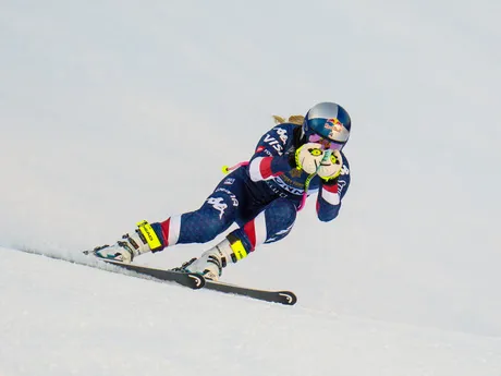 Americká lyžiarka Lindsey Vonnová počas tréningu v stredisku Copper Mountain.