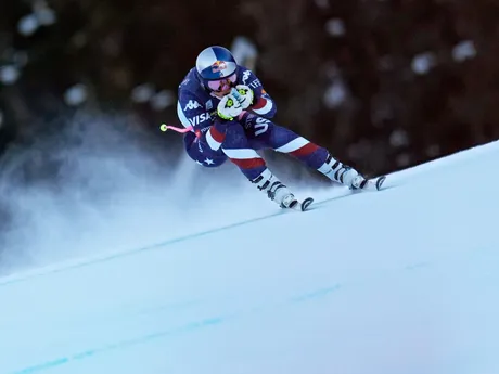 Lindsey Vonnová počas zjazdu v rámci pretekov FIS v Copper Mountain.