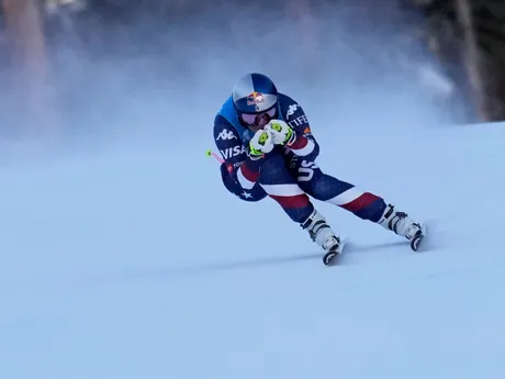 Lindsey Vonnová počas FIS pretekov zjazdu v Copper Mountain.