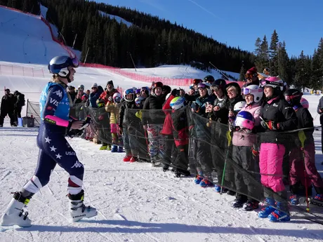 Americká lyžiarka Lindsey Vonnová sa stretla s fanúšikmi v stredisku Copper Mountain.