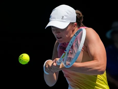 Iga Swiateková počas 2. kola Australian Open 2025 proti Rebecce Šramkovej. 