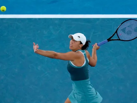 Madison Keysová v semifinálovom zápase proti Ige Swiatekovej na Australian Open 2025.