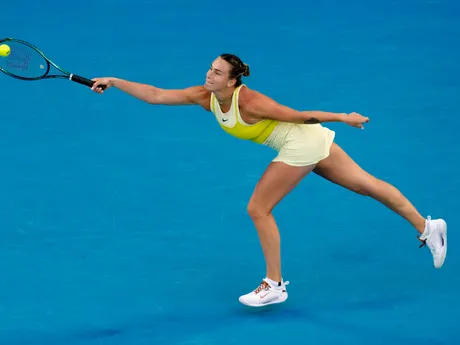 Aryna Sabalenková počas finále Australian Open 2025 proti Madison Keysovej. 