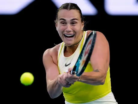 Aryna Sabalenková počas finále Australian Open 2025 proti Madison Keysovej. 