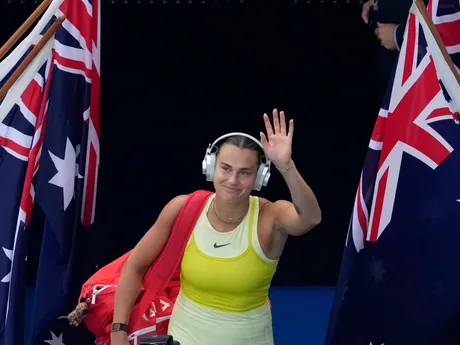 Aryna Sabalenková počas finále Australian Open 2025 proti Madison Keysovej. 