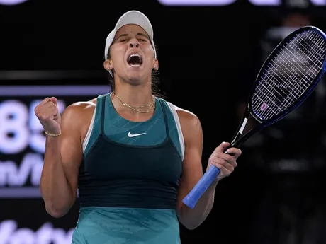 Madison Keysová počas finále Australian Open 2025 proti Aryne Sabalenkovej. 